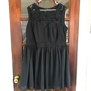 Black dress with lace detail